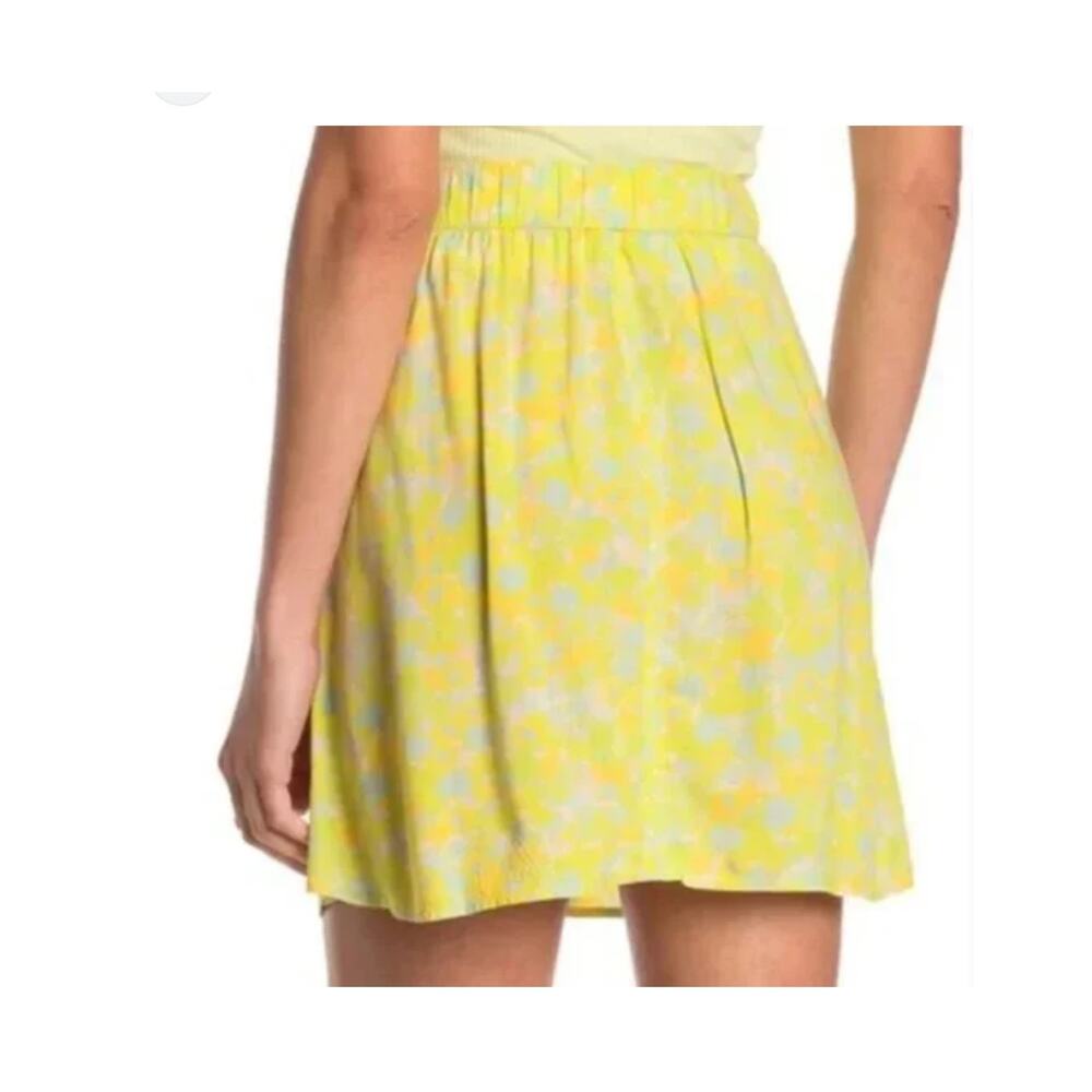 Abound small neon floral a line lightweight mini skirt SK 3136